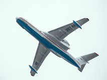 Поднят в воздух очередной серийный самолет-амфибия Бе-200ЧС построенный ТАНТК им. Г.М. Бериева