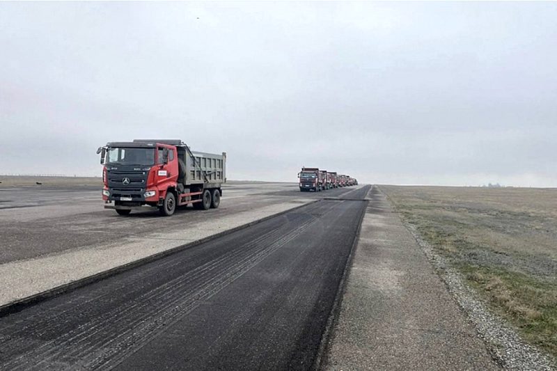 В аэропорту Элисты продолжается капитальный ремонт аэродрома